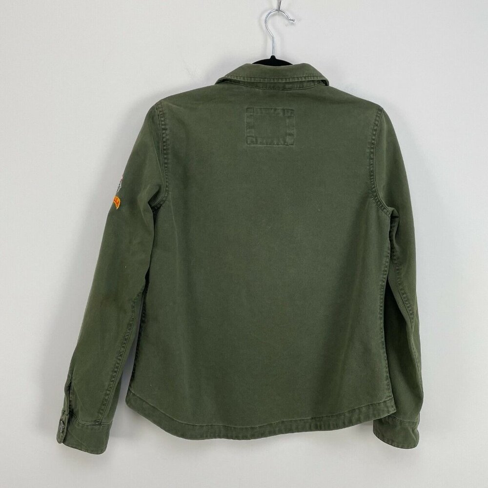 Levis Womens Green Military Jacket Patch Size Sma… - image 6